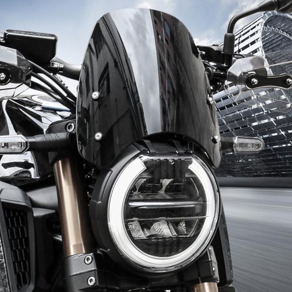 

motorcycle windshield scooter moto retro black windscreen wind deflector for cb650r