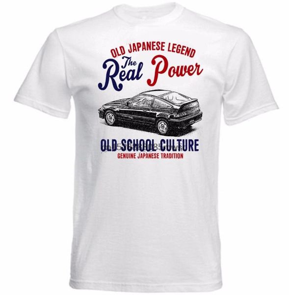 

men's t-shirts 2021 summer short sleeve cotton t shirts man clothing vintage japanese car crx 100 % tee shirt for men, White;black