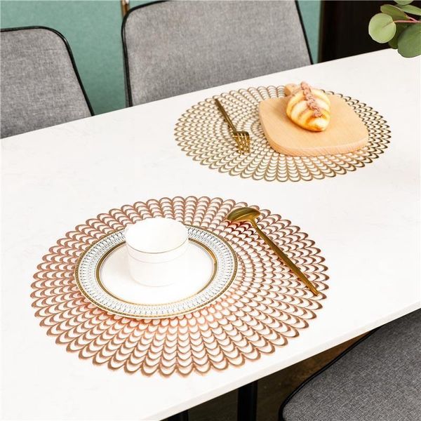 

mats & pads 2pcs/4pcs/6pcs home christmas decor pvc cup nti- mat table bowl placemat dish placemats coasters