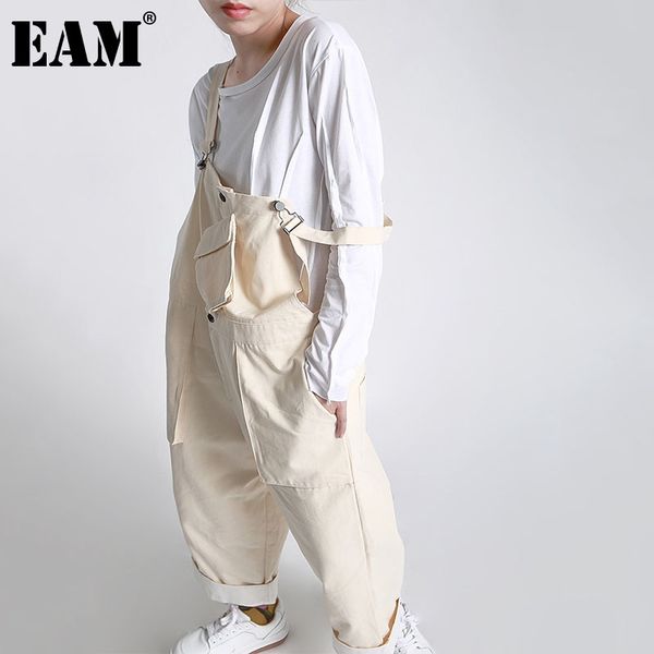

[eam] women big size irregular casual brief t-shirt round neck long sleeve loose fashion spring autumn 1dd7109 21512, White