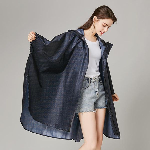 

raincoats women fashionable raincoat waterproof colorful printing rain poncho with zipper and hood