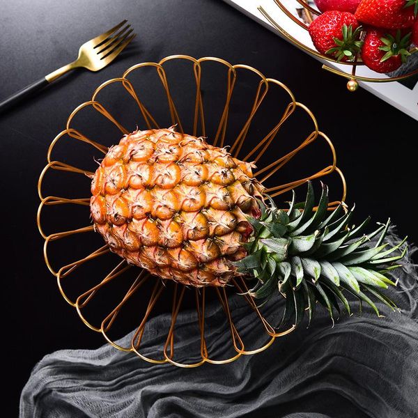 

storage bottles & jars nordic metal fruit basket wire baskets living room snack tray drain trays dining table decor creative deskorganiz