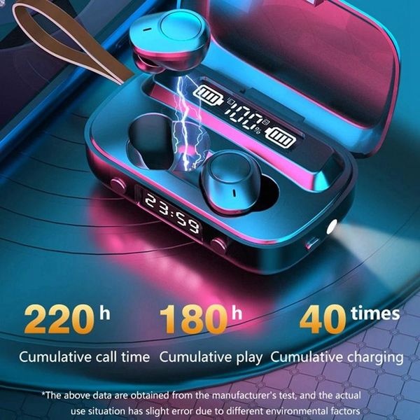 

ipx7 waterproof tws bluetooth 5.1 earphones with mic sports headsets press control music earbuds for phones headphones