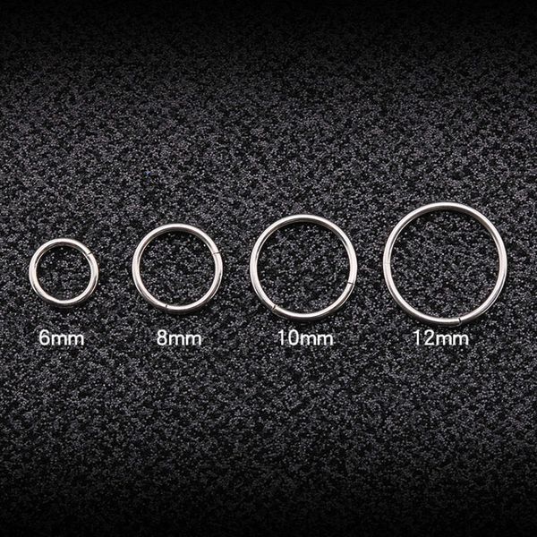 

punk titanium steel round earrings stainless steel closed interface ears piercing jewelry