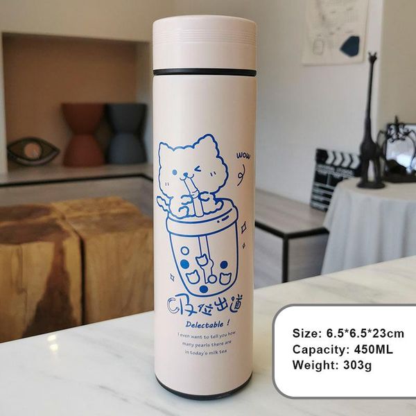 

water bottles cartoon printed cute vacuum cup insulation bottle flask hg99