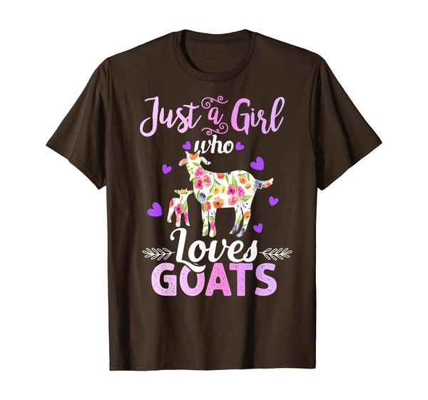 

just a girl who loves goats t shirt women goat farmer, White;black