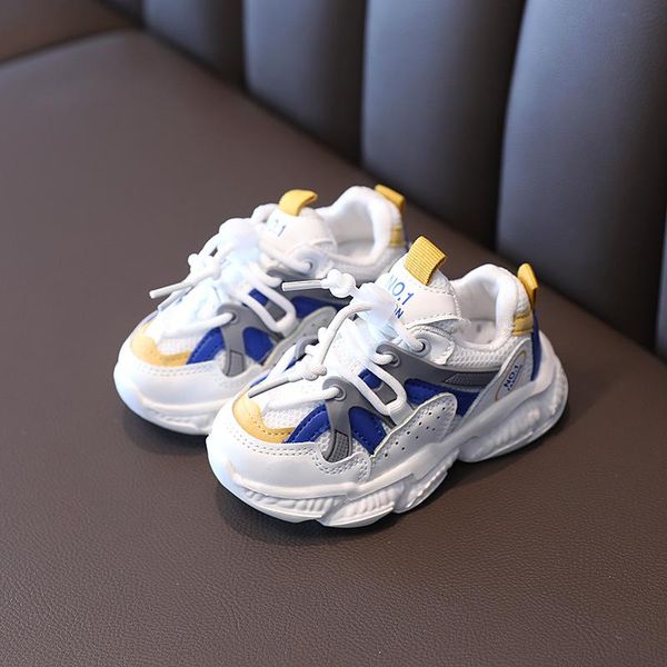 

athletic & outdoor kids baby boys sports shoes girl fashion sneakers 1-6 years soft sole breathable running size 21-30, Black