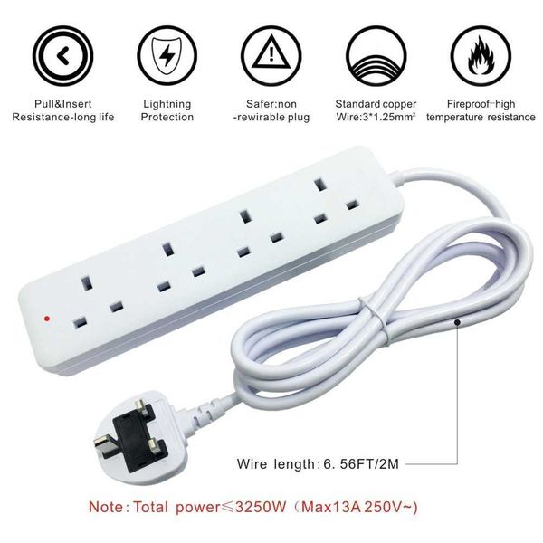 

white four position type with wire british standard row plug saudi arabia