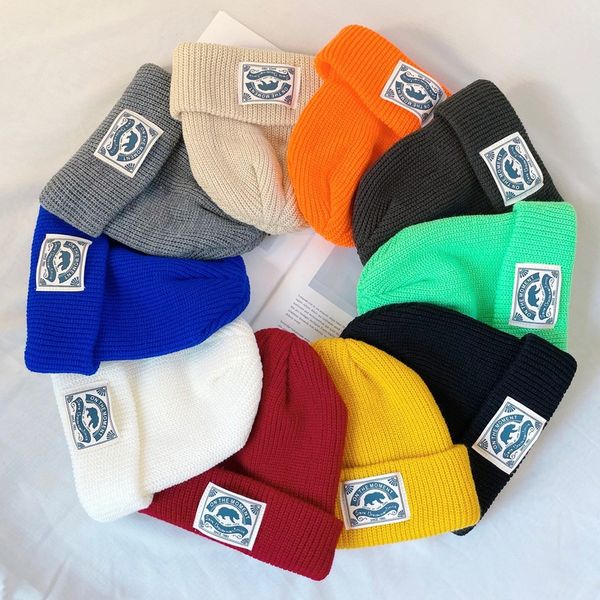 

retro melon hat landlord hats street fashion knitted hats, Blue;gray