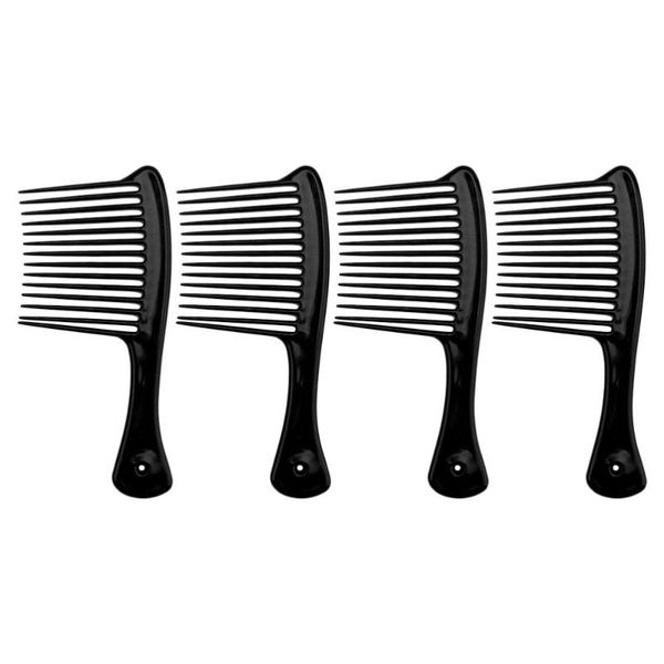 

hair brushes 4pcs combs practical wide teeth for home barber anti-static, Silver
