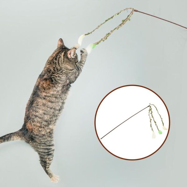 

cat toys interactive plaything branch simulation pet teaser wand