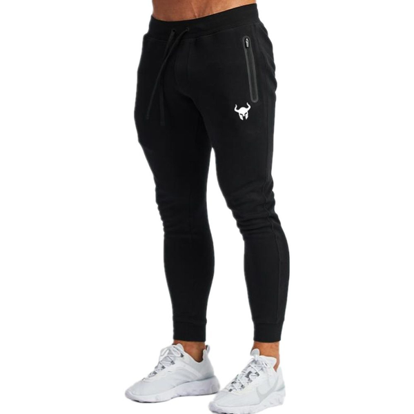 

men's pants 2021 casual skinny men joggers cotton sweatpants autumn trousers male trackpants gyms fitness workout bodybuilding bottoms, Black