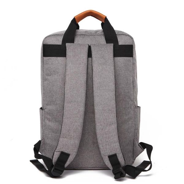 

backpack two way zipper large capacity easy clean travel casual multi pocket oxford fabric lapadjustable strap