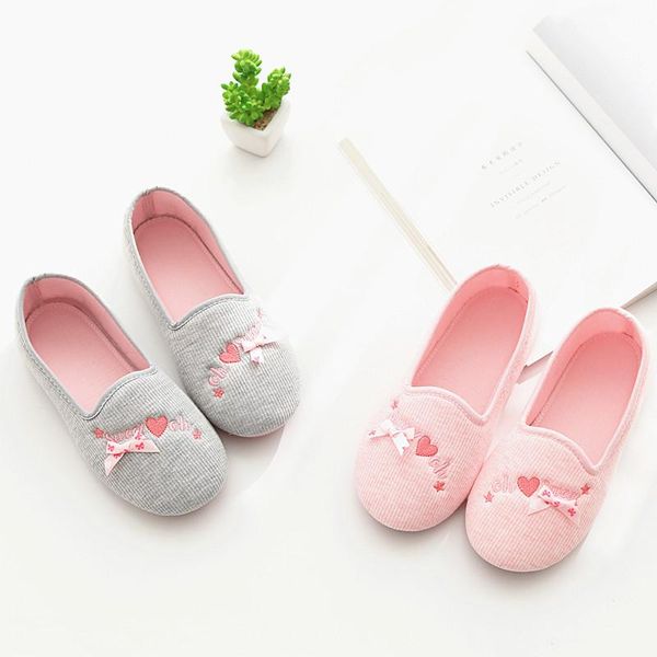 

simple style printed love bow bag heel slippers ladies home shoes fashion girls confinement, Black