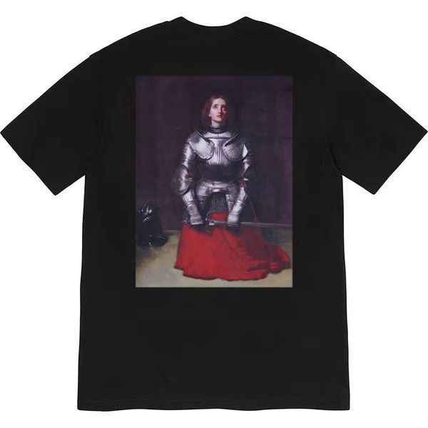 

sup 13aw joan of arc tee character print short sleeve t-shirt, White;black
