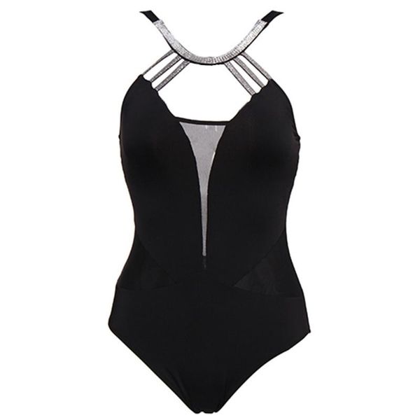 

one-piece suits strappy swimsuit tie knot bathing cut out monokini swimwear