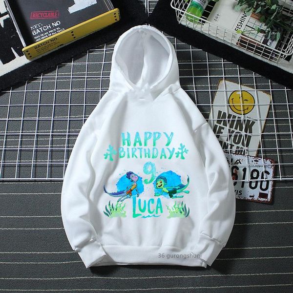 

hoodies & sweatshirts children's hoodie luca birthday digital print for kids gifts sweatshirt cute boys fashion girls, Black