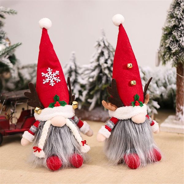 

decorative objects & figurines christmas luminous dwarf doll forest ornament 2pc holiday celebration party home decoration children gifts