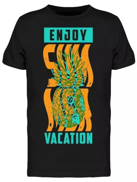 

Summer Vacation Pineapple Tee Men's -Image by Shutterstock, White;black