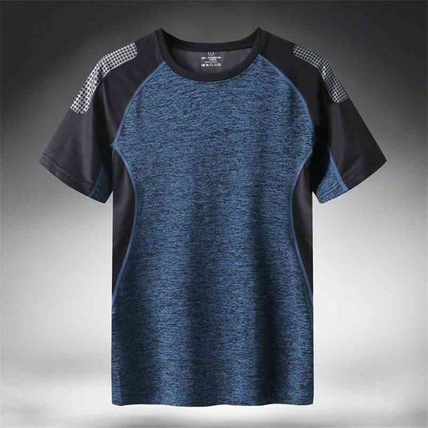 

quick dry sport t shirt men short sleeves summer casual cotton plus asian size m-5xl 6xl 7xl tees gym tshirt clothes 210726, White;black
