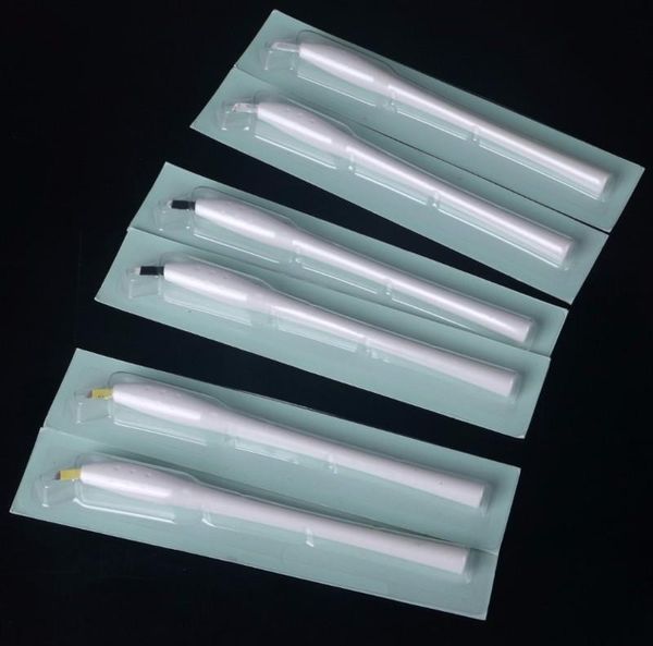 

tattoo guns kits 1pcs eyebrow microblading disposable pen with 12/14/17/18u needle blade manual microblade tool in expiry date 1029