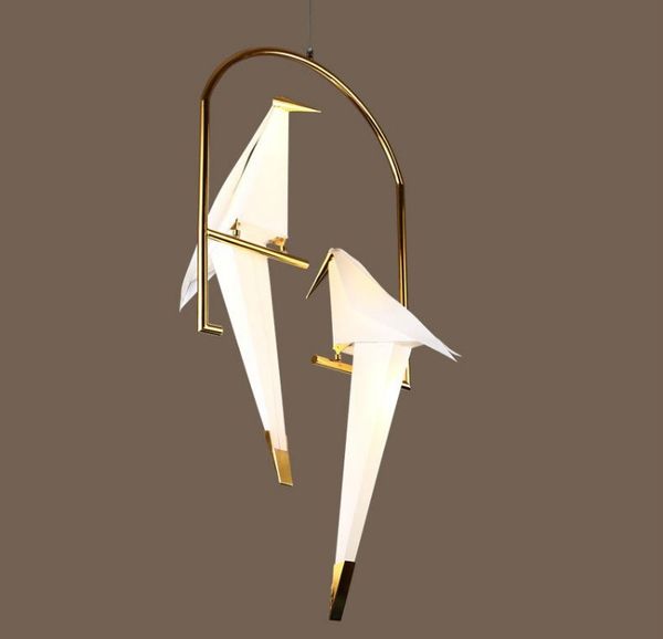 Современная птичка подвесной светильник Nordic Lights Origami Crane потолочная гостиная настенная комната настольная освещение