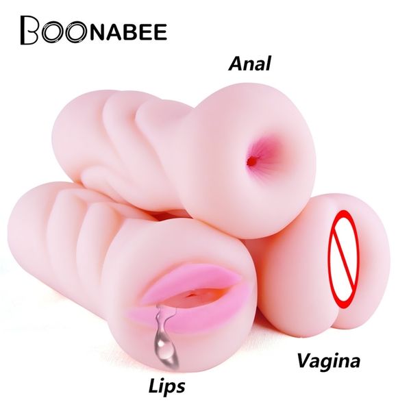 Pocket Pussy Realistic Vagina Real Pussy Anal Masturbador Sex Toy for Men Brinquedos Sexuais para Adultos Artificial Boca Vaginal Y201118
