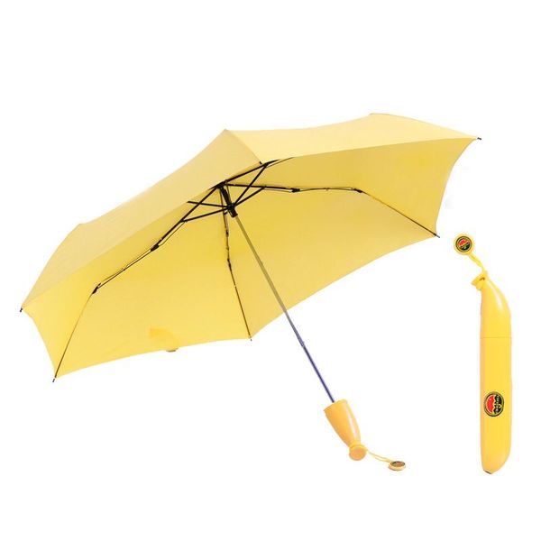 

umbrellas creative banana protection tri-fold fruit simulation umbrella folding portable ultra-light sale