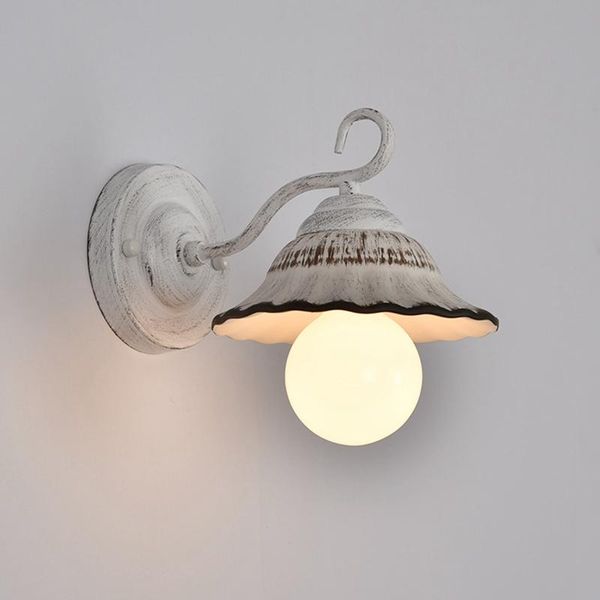 

wall lamp modern american simple ceramic led light nordic creative personality balcony bedroom corridor white decorative