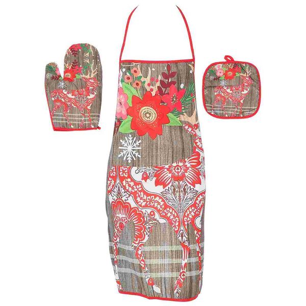 

aprons 1 set christmas apron insulated pad kitchen accessories