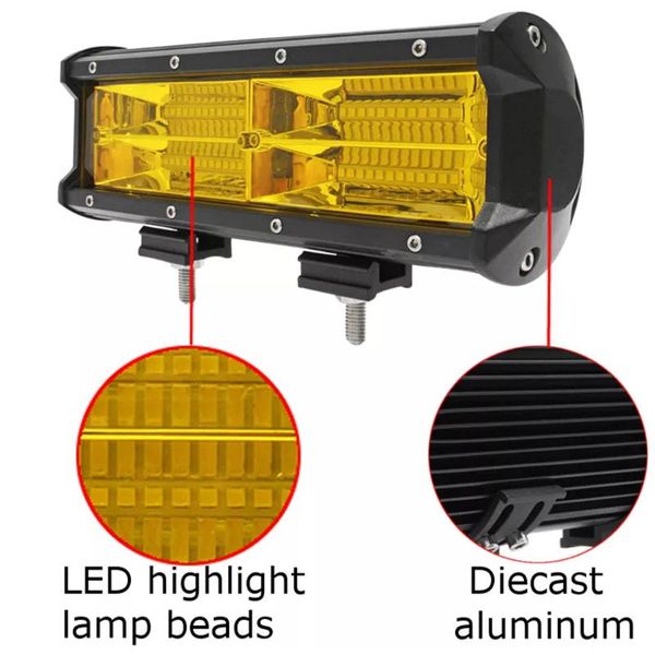 

working light 6000k led work bar car double row off-road suv shockproof spotlight