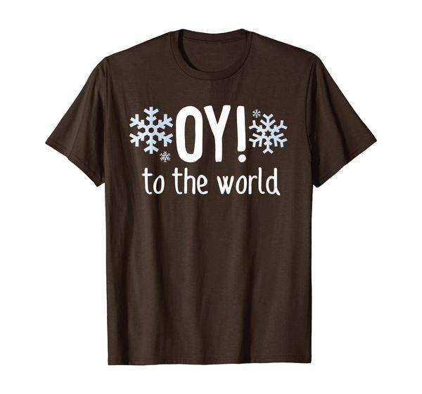 

Oy! To The World Hanukkah Jewish Holiday Judaism Humor Gift T-Shirt, Mainly pictures