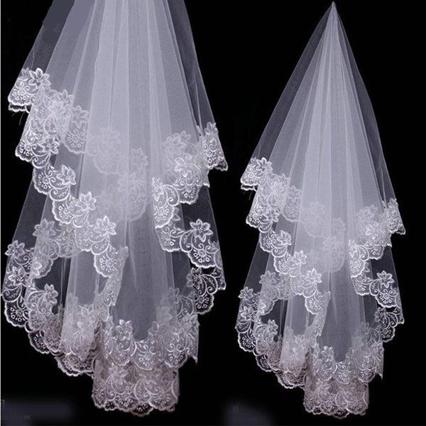 

bridal veils wedding accessories short without comb white lace veil high quality, Black