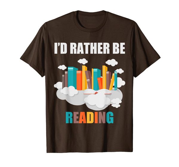 

i'd rather be reading t-shirt, funny bookworm gift, White;black