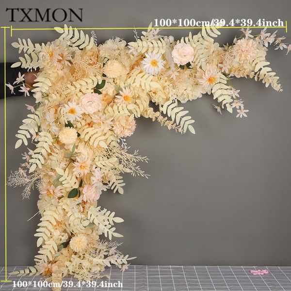 

wedding background triangle arches row fake flowers mori department hanging welcome arrangement floral decorative & wreaths