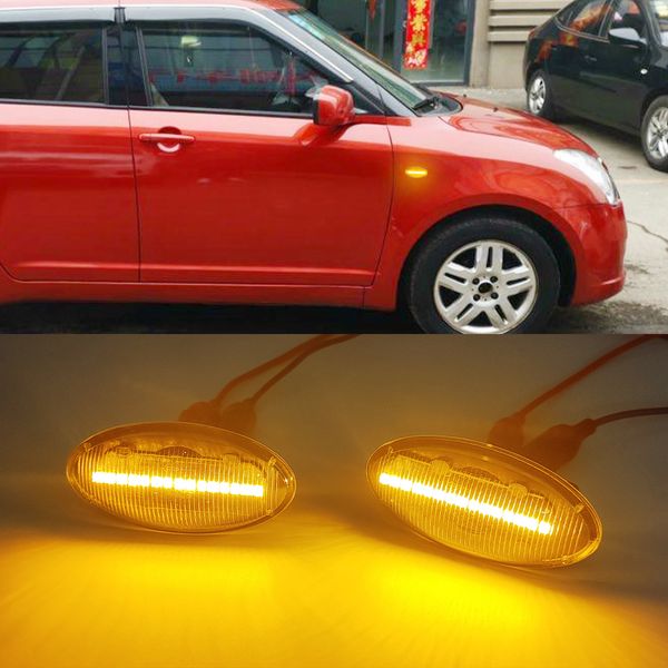 

2pcs for suzuki grand vitara vtarai jimny swift sx4 s-cross apv arena xl7 alto fiat sedici led dynamic turn signal side marker light