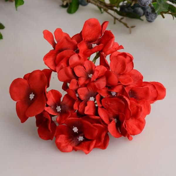 

artificial hydrangea bouquet flower silk flowers with stem for home wedding decoration gift gr5 decorative & wreaths