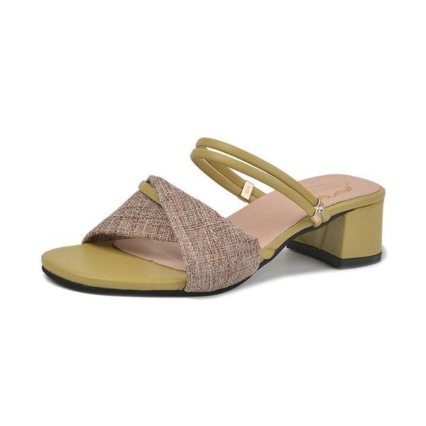 

sandals 2021 summer style korean version of the thick-soled high-heeled two-wear women's shoes fashion simple women, Black