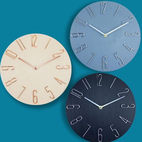 

wall clocks modern living room office kitchen digital clock battery operated watch silent