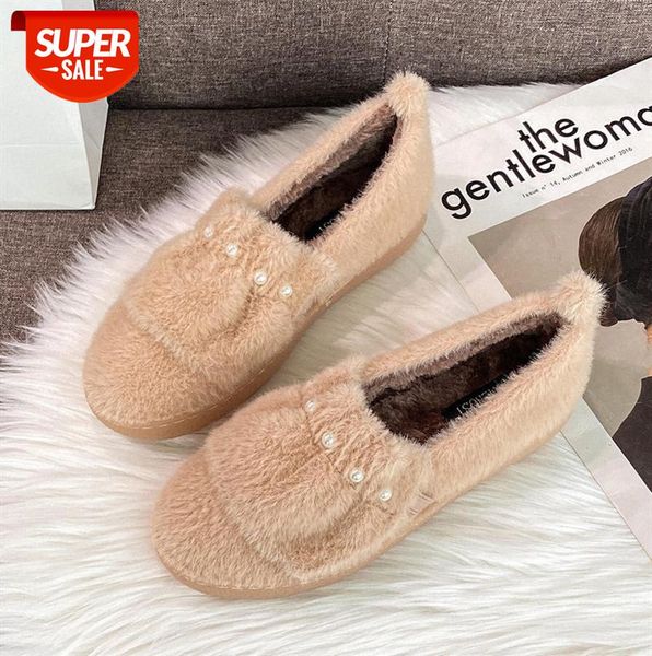 

mink edamame and peas shoes women's plush shoes, outer wear, warm maternity sponge cakes, thick-soled cashmere 33 #s10p