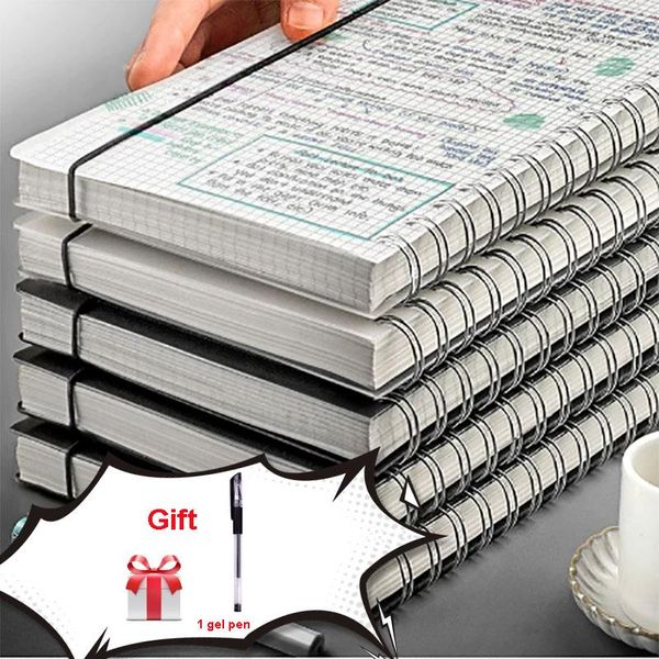 

notebook a5 mini student eye protection coil book hand ledger business meeting notepads, Purple;pink