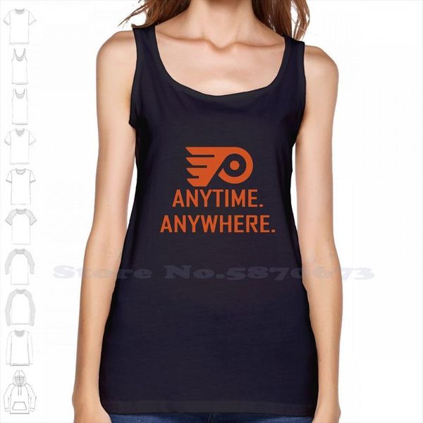 

anytime anywhere custom funny tank sleeveless vest flyers, White;black