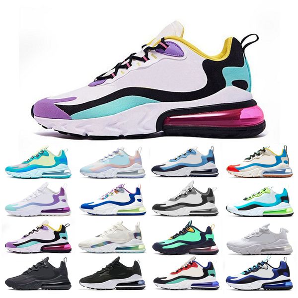 

original react running shoes man woman triple white bauhaus oracle bubble electro green cream blue bright violet dusk purple easter size 36-