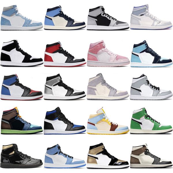 

2021 high og jumpman 1 university blue unc 1s mens basketball shoes hyper royal dark mocha smoke grey obsidian men women sneakers trainers s