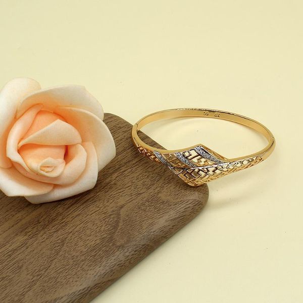 

bangle elegant exquisite s geometric hollow out copper zircon bangles fashion creative jewelry bracelets gifts for women, Black