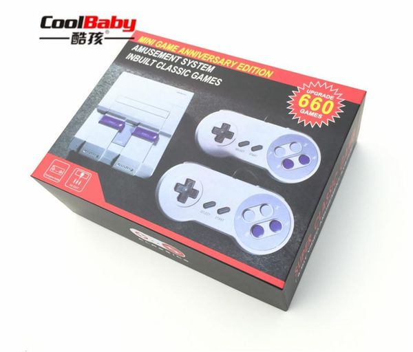 

av-usb interface dual gamepad controls retro family classic handheld game players built-in 660 games mini tv console portable