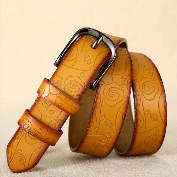 

belt style fashion ladies leather cowhide retro new all-match xjstn