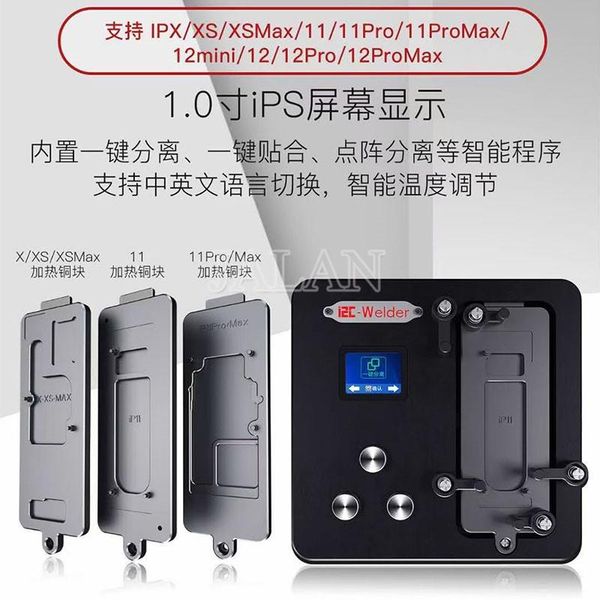 

cell phone repairing tools i2c-welder intelligent desoldering station for ip x xs max 12 12mini 12pro dot matrix motherboard separation and