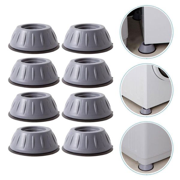 

bath mats 8pcs washing machine non-slip foot furniture accessories (gray)