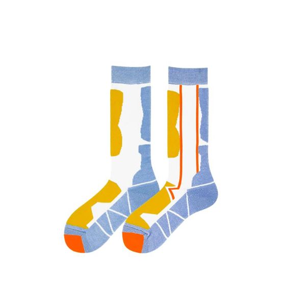 

man women sports socks riding cycling basketball running sport sock hiking tennis bike bicycle slip thick compression ski, Black